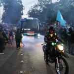 Así fue la llegada de la Bicolor. Foto La Hora: Daniel Ramírez
