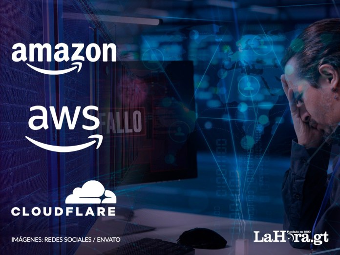 Caída de servidores de Cloudflare y AWS. Arte La Hora: Alejandro Ramírez