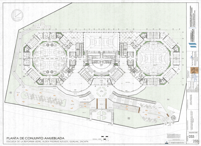plano arquitectónico megaescuela