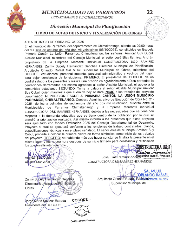 inicio de obra escuela