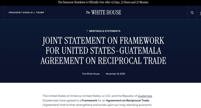 comunicado Casa Blanca