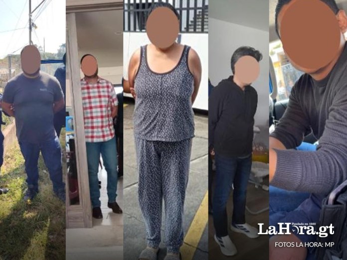 Los capturados en el caso CHN. Foto Arte La Hora: Alejandro Ramírez