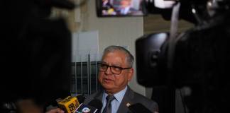 El presidente en funciones del Organismo Judicial, aseguró que no ha habido interés de los magistrados en postularse para ser mandatarios del poder judicial. Foto La Hora: Daniel Ramírez