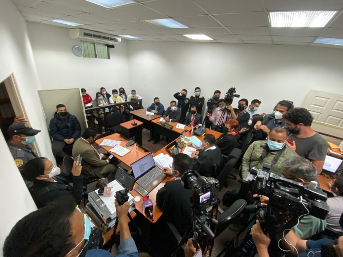 Audiencia del caso Luz María, un femicidio que terminó en la condena máxima contra el feminicida en 2022. Foto La Hora: José Orozco.