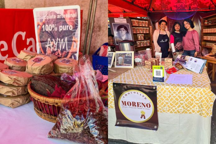 La primera edición del Choco Fest se celebra hoy en MIxco y en la actividad participan 30 artesanos. Foto La Hora: Mixco