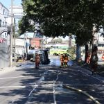 Cisterna de combustible volcada en la zona 2 capitalina. Foto La Hora: CBM