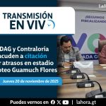 Citación de Bancada VOS a funcionarios de la CDAG y Contraloría General de Cuentas por atrasos en estadio Doroteo Guamuch Flores. Foto La Hora