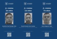 Fiscalía de El Salvador condena hasta 433 años a integrantes de banda criminal que se hacían pasar por policías Miembros de banda criminal que se hacián pasar por policías condenados por la Fiscalía General de El Salvador. Foto La Hora: FGR