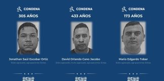 Miembros de banda criminal que se hacián pasar por policías condenados por la Fiscalía General de El Salvador. Foto La Hora: FGR