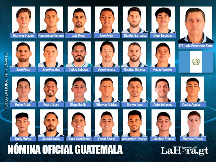 Luis Fernando Tena convocó a un total de 26 jugadores. Arte La Hora: Fedefut / Alejandro Ramírez.