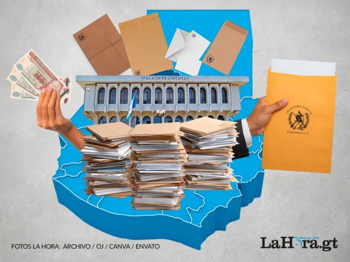 Correspondencia Organismo Judicial desembolsa casi Q20 millones para la distribución de su correspondencia. Diseño La Hora: Alejandro Ramírez.