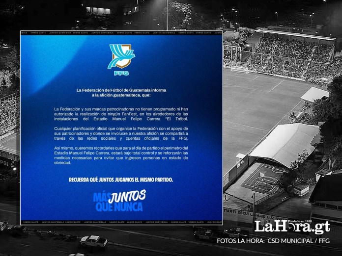 FFG_Estadio El Trebol La Federación de Futbol de Guatemala informó que no ha organizado y autorizado una celebración en los alrededores del estadio El Trébol. Arte La Hora: Alejandro Ramírez