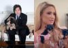 Javier Milei y Paris Hilton con sus mascotas clonadas. Foto La Hora: Redes Sociales
