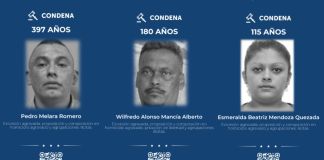 Pandilleros del Barrio 18 condenados hasta 397 años por la Fiscalía General de la República de El Salvador. Foto La Hora: FGR