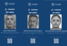 Fiscalía de El Salvador impone sentencias de hasta 397 años a terroristas del Barrio 18 Pandilleros del Barrio 18 condenados hasta 397 años por la Fiscalía General de la República de El Salvador. Foto La Hora: FGR