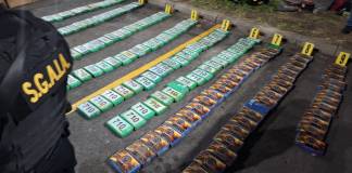 172 paquetes de cocaína incautados por la PNC