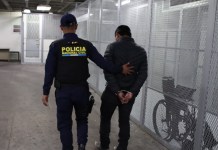 Guardia de Seguridad Privada es capturado. Foto La Hora: PNC.