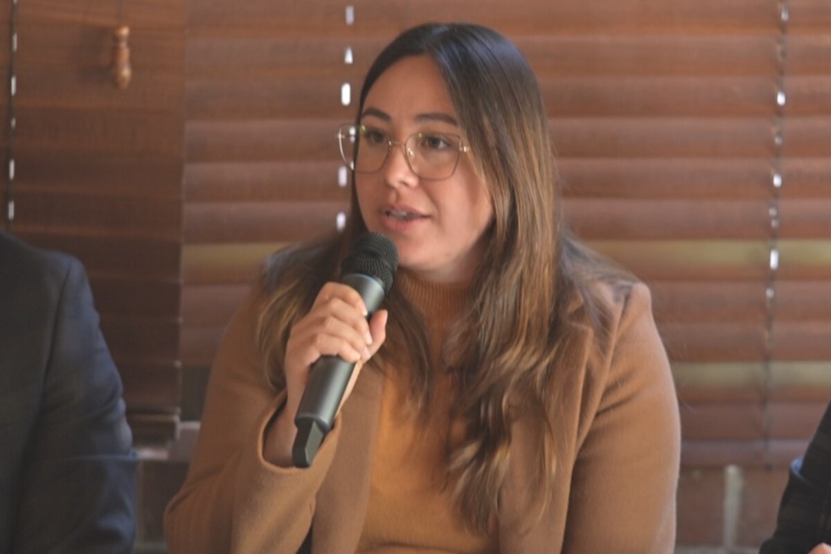 Luisa Robles, jefe de trade Marketing de Castillo Hermanos Inmobiliaria, durante presentación de la Semana de la Cocina Italiana en el Mundo. Foto: La Hora/ Fabricio Alonzo.
