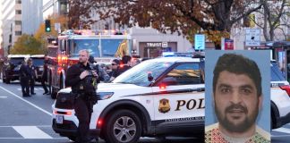 Presunto responsable del ataque armado en Washington detenido en el lugar de los hechos. Foto La Hora: AP