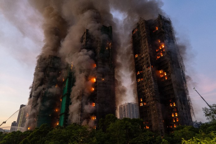 Incendio en Hong Kong
