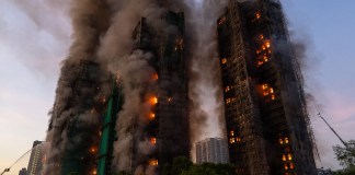Incendio en Hong Kong