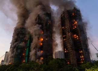 Incendio en Hong Kong