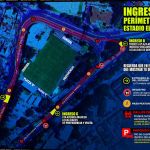 Mapa de los ingresos al estadio El Trebol para el partido de Guatemala vs Panamá. Foto La Hora: FFG