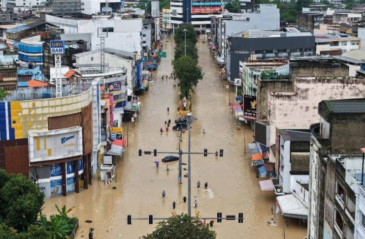 Las precipitaciones de los últimos días en Tailandia provocan inundaciones en distintas ciudades. Foto La Hora: EFE