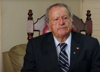 Juan Alberto Salguero Cámbara durante una entrevista por la conmemoración de 40 años de la Constitución de la República de Guatemala. Foto La Hora: AGN