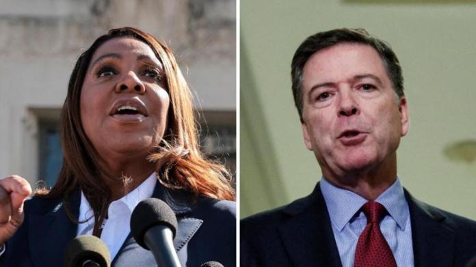 Una jueza federal en Estados Unidos desestimó los casos penales presentados contra el exdirector del FBI, James Comey, y la fiscal general de Nueva York, Letitia James.