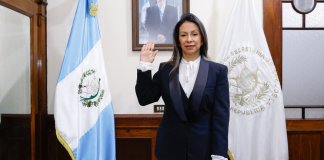 Karina García Ruano fue juramentada como secretaria de Comunicación Social de la Presidencia. Foto La Hora: SCSP.