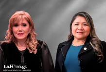 La magistrada CC Dina Ochoa y Jenny Alvarado Teni de la CSJ