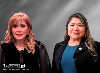 La magistrada CC Dina Ochoa y Jenny Alvarado Teni de la CSJ