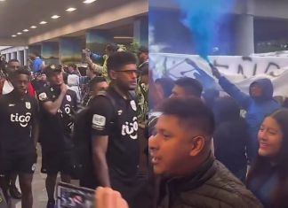 Llegada de selección de Panamá a Guatemala. Foto La Hora: Captura de Pantalla