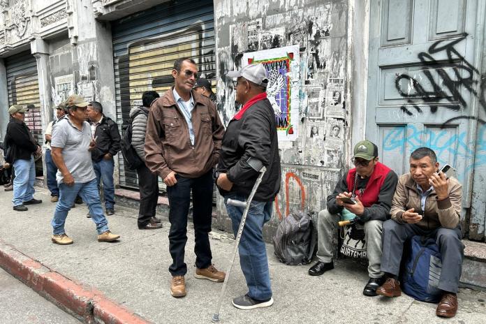 Manifestación de veteranos militares frente el Congreso el pasado 10 de noviembre. Foto La Hora: José Orozco