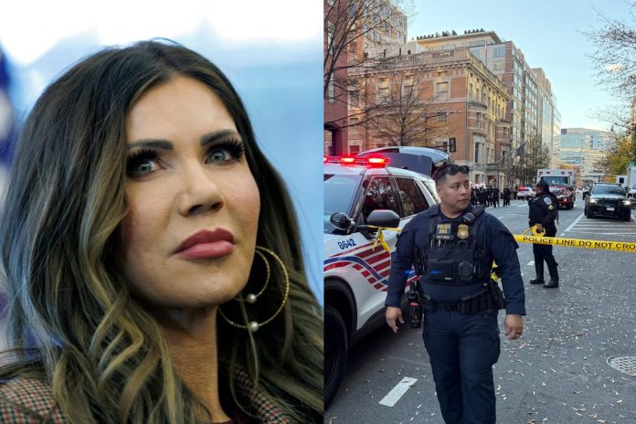 Noem tiroteo DC Kristi Noem: sospechoso de tiroteo en Washington D.C.