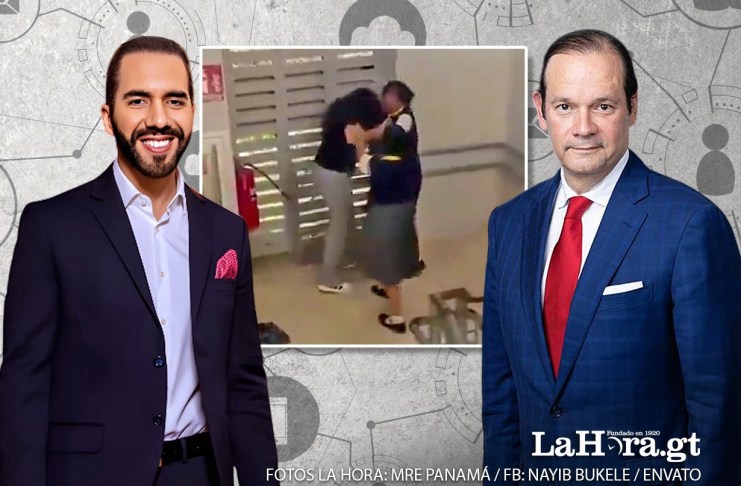 Ministro de Relaciones Exteriores de Panamá, Javier Martínez-Acha y El Salvador, Nayib Bukele. Foto La Hora: Alejandro Ramírez.
