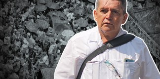 Sindicato de Trabajadores de la Educación de Guatemala (STEG), dirigido por Joviel Acevedo, en el paro magisterial contra el Ministerio de Educación (Mineduc. Foto La Hora