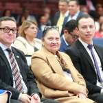 La fiscal general, María Consuelo Porras, junto al secretario general del MP, Ángel Pineda y su asesor Juan Luis Pantaleón. Foto La Hora: MP.