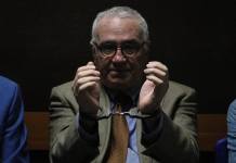 El Juzgado Décimo Penal ligó a proceso penal al abogado Ramón Cadena dentro del caso Toma Usac y lo benefició con medida sustitutiva. Foto La Hora: Daniel Ramírez