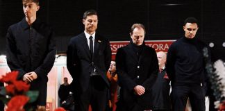 Homenaje realizado por el Real adrid al jugador Diogo Jota. Foto La Hora: Liverpool FC