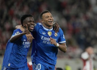 Kylian Mbappé fue la gran figura del Real Madrid al anotar los cuatro goles en su victoria ante el Olympiacos.