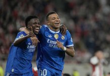 Póker de Mbappé: Real Madrid vence 4-3 al Olympiacos en la quinta fecha de la Champions League Kylian Mbappé fue la gran figura del Real Madrid al anotar los cuatro goles en su victoria ante el Olympiacos.