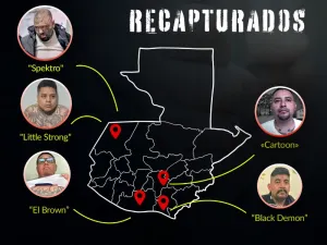 ¿En dónde han sido recapturados los reos del Barrio 18 que se fugaron de Fraijanes II?