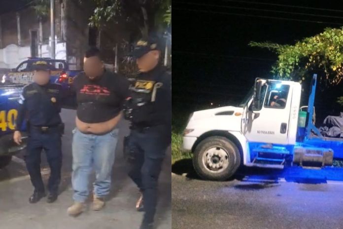 Robo de camion en Escuintla Presunto responsable de robo de camión en Escuintla. Foto La Hora: PNC
