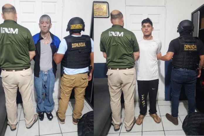 Salvatruchas_captura La PNC informó que en la frontera El Carmen, Malacatán, San Marcos, recibieron a los supuestos pandilleros de parte de autoridades mexicanas. Foto La Hora: PNC