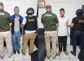 La PNC informó que en la frontera El Carmen, Malacatán, San Marcos, recibieron a los supuestos pandilleros de parte de autoridades mexicanas. Foto La Hora: PNC