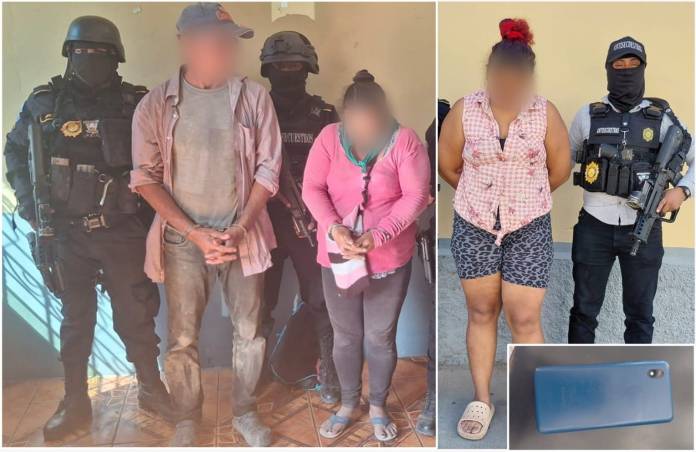 Tres presuntos secuestradores fueron detenidos. Foto La Hora: PNC.