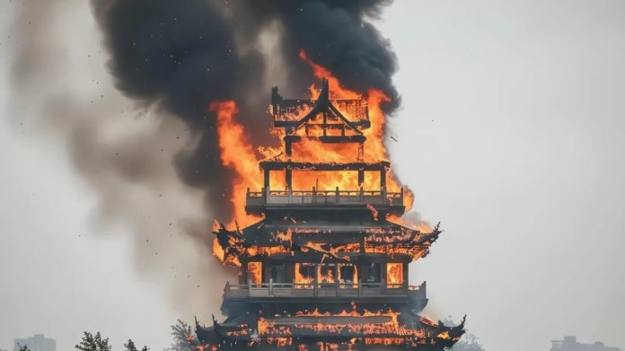 Templo Yongqing El Templo Yongqing sufrió un incendio por la madrugada afectando la estructura y sus piezas históricas.