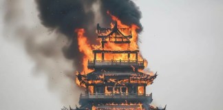 El Templo Yongqing sufrió un incendio por la madrugada afectando la estructura y sus piezas históricas.